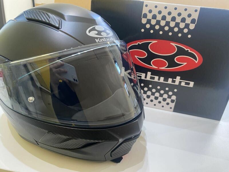 ソ）kabuto オージーケーカブト　RYUKI リュウキ　システムヘルメット sサイズ　フラットブラック　フルフェイス　箱　説明書あり