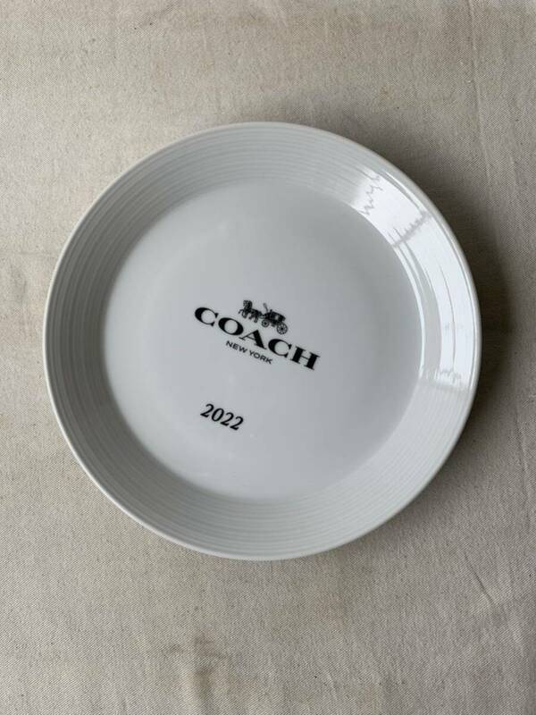 デッドストック COACH 非売品プレート飾り皿 コーチ洋食器コレクションインテリアディスプレイオブジェアンティークビンテージノベルティ