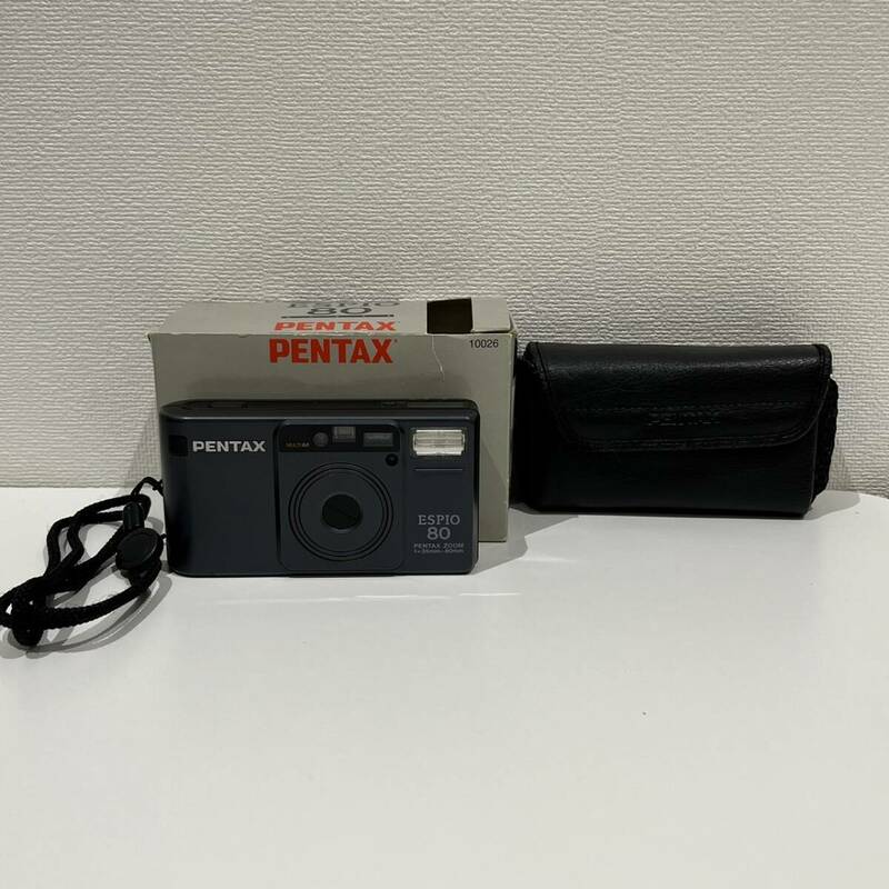 【AMT-11243】PENTAX ペンタックス ESPIO 80 エスピオ80 ZOOM f=35mm-80mm コンパクトフィルムカメラ 通電確認済 コレクション オールド