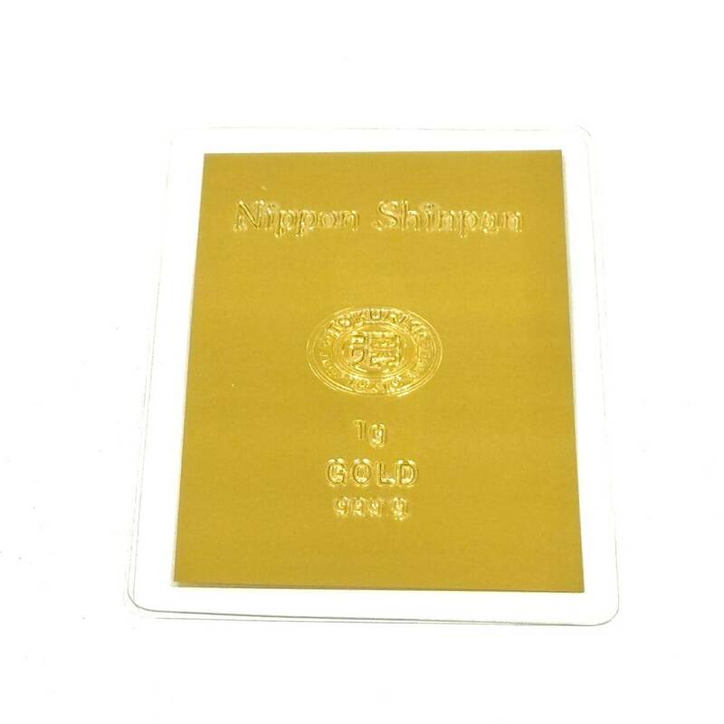 【AMT-11314】Nippon Shinpan 日本通販 TOKURIKI 徳力 純金カード ゴールド GOLD 金 999.9 1g 24金 K24 ラミネート 純金 地金 レア 希少
