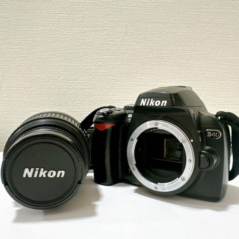 【TOA-6006】1円～ Nikon ニコン D40 一眼レフ デジタルカメラ ボディ レンズ AF-S DX NIKKOR ED 18-55mm 1:3.5-5.6 動作未確認 保管品