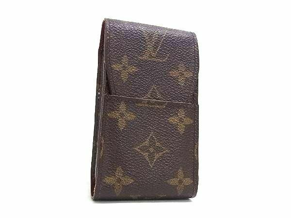 1円 LOUIS VUITTON ルイヴィトン M63024 モノグラム エテュイ シガレットケース 煙草ケース ブラウン系 AY5274