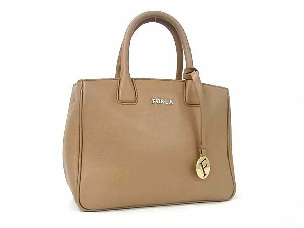 1円 ■美品■ FURLA フルラ カミラ レザー ハンドバッグ トートバッグ レディース ブラウン系 FD0331