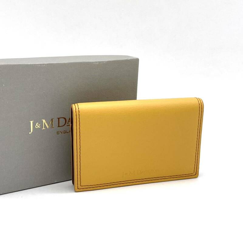 1円 未使用品 J&M DAVIDSON ジェイアンドエム デヴィッドソン レザー カードケース 名刺入れ ボタン式