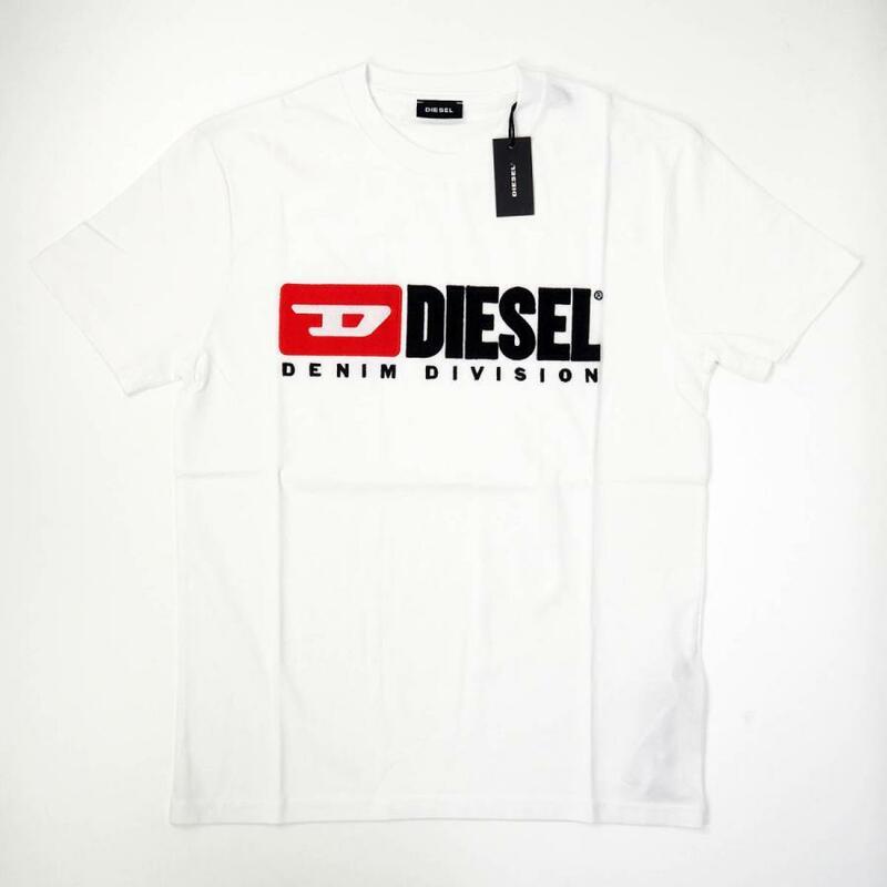 新品正規品 T-DIEGO-DIVISION ブランド ロゴ 刺繍 半袖 クルーネック メンズ ユニセックス Tシャツ ホワイト S