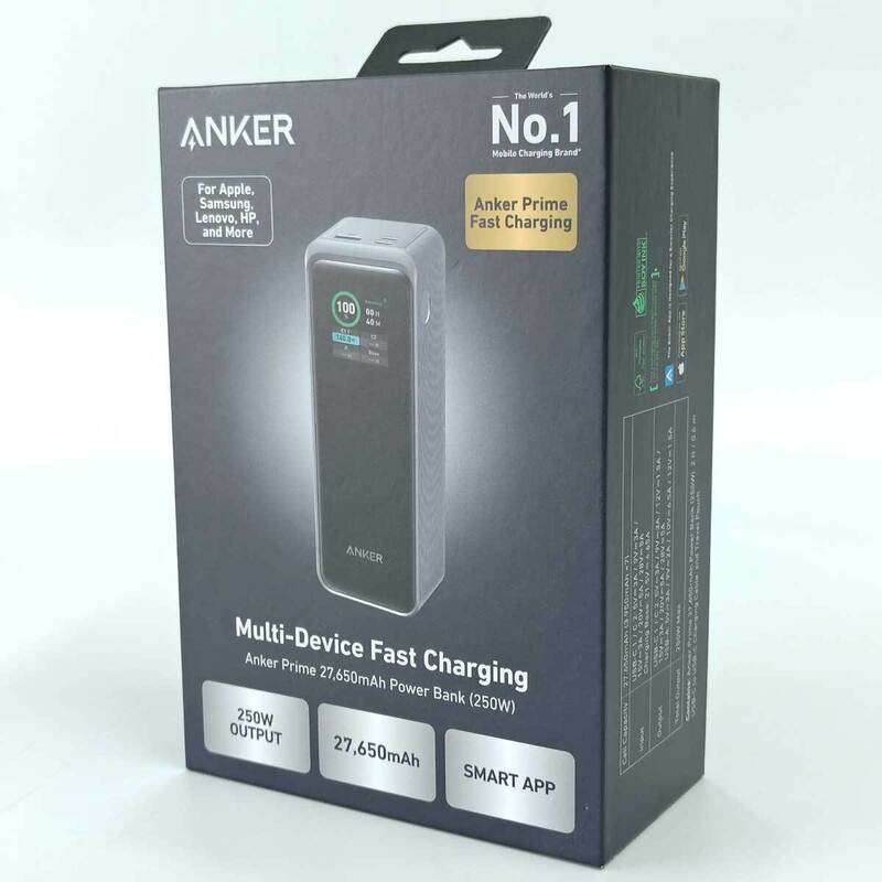 【中古・未使用品】アンカー モバイルバッテリー Anker Prime Power Bank 27650mAh 250W USB Power Delivery対応 3ポート A1340011 ANKER