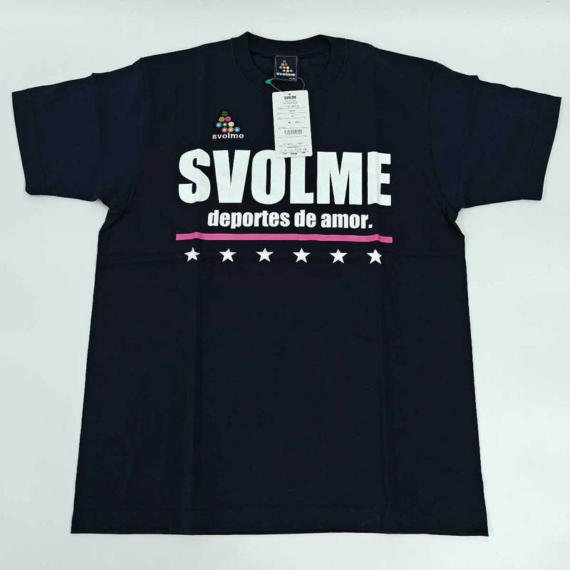 【中古・未使用品】スボルメ コットン 半袖 Tシャツ M ネイビー 173-49710 メンズ SVOLME サッカー フットサル ウェア