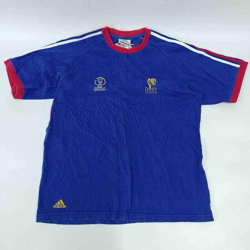 【中古】アディダス 2002年 日韓W杯 サッカー フランス代表 Tシャツ M メンズ ADIDAS