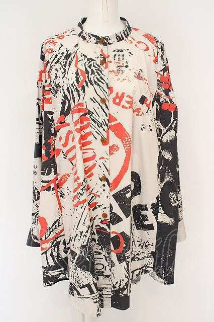 【USED】Vivienne Westwood //RED LABEL RUBBISH PRINT サークルシャツ 00 パターン 【中古】 O-24-03-24-038-bl-YM-OS