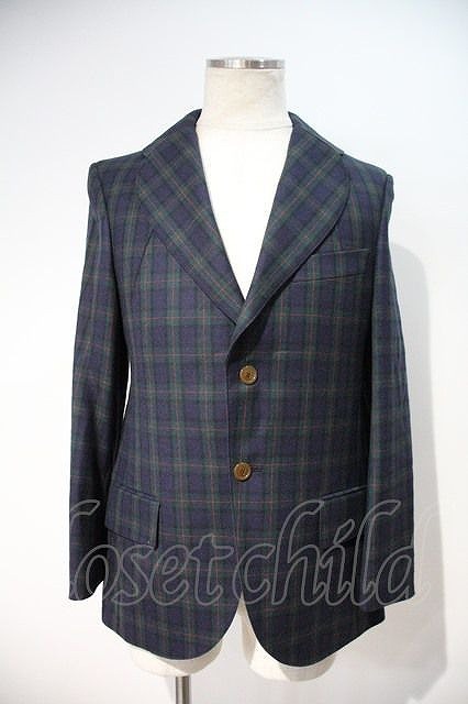 【USED】Vivienne Westwood MAN / タータンチェックジャケット 46 グリーンチェック 【中古】 I-24-02-09-014-to-HD-ZI