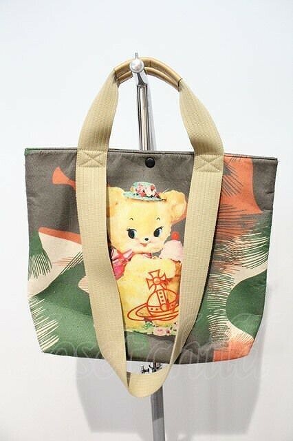 【USED】Vivienne Westwood / BAクリーピーベアトートバッグ グレー 【中古】 I-24-04-11-027-ba-HD-ZI