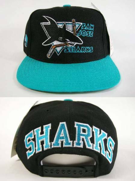 NHL SHARKS シャークス 90s VINTAGE デッドストック ヴィンテージ スナップバック キャップ SNAPBACK CAP AMERICAN NEEDLE 2PAC