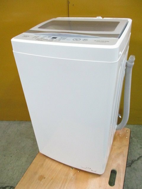 ☆AQUA アクア 全自動洗濯機 5kg ガラストップ AQW-GS50JBK 2021年製 直接引取OK w592