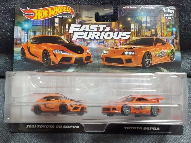 新品未開封品★ホットウィール プレミアム 2パック★FAST&FURIOUS ワイルドスピード トヨタ GRスープラ スープラ HBL96★ミニカー