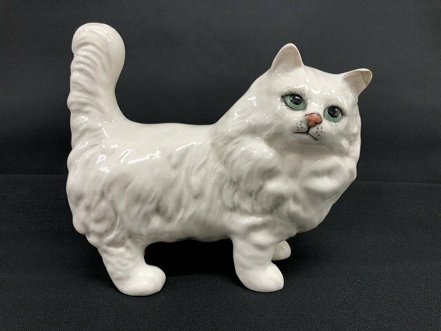 キングラム[07] BESWICK ベスウイック フィギュリン 陶器製 置物 ペルシャ ネコ 猫 Cat キャット England イギリス製 【送料無料】＠114