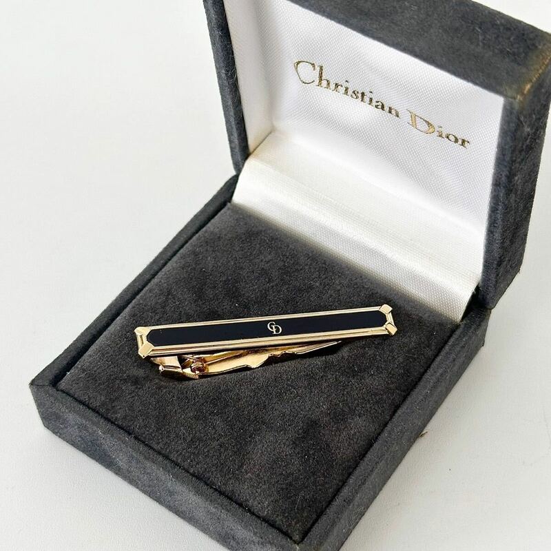 【F0515】Christian Dior クリスチャンディオール ネクタイピン タイピン ゴールド 箱付き