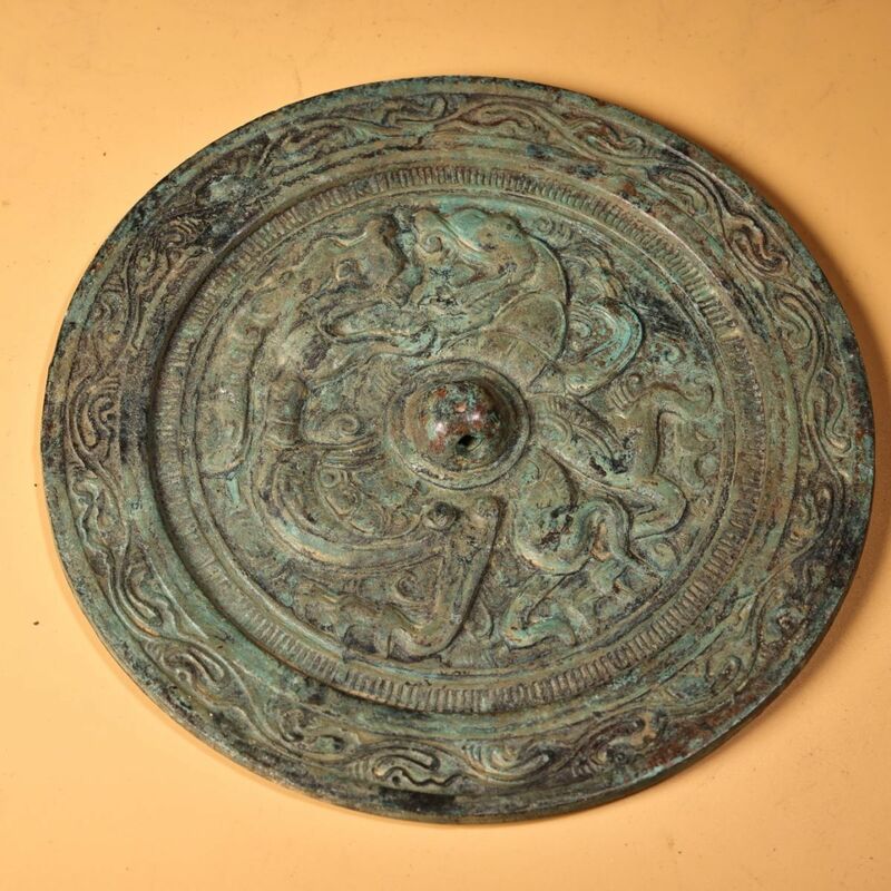 永し 宋時代 青銅器 銅鏡 置物擺件 古美術品 時代物 古董品 収集 中国唐物 旧家蔵出【6686】