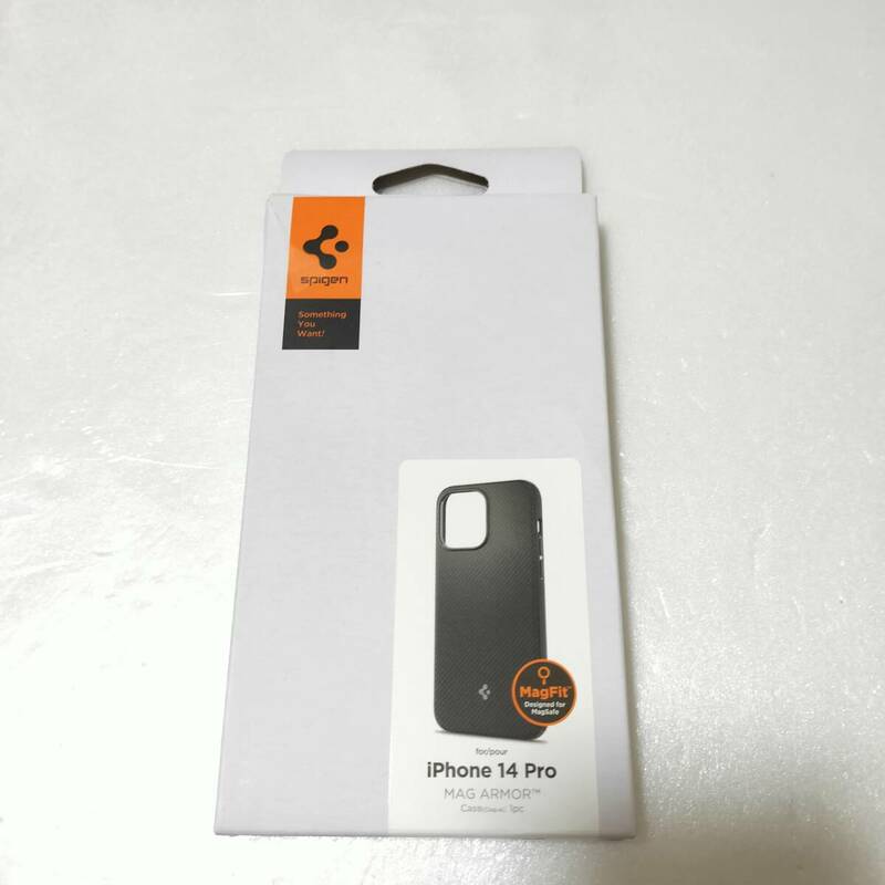 【1円オークション】 Spigen iPhone14Pro ケース MagSafe マット ブラック マグ・アーマー ACS04989 TS01B002362