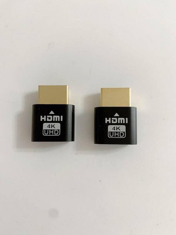 【1円オークション】HDMIダミープラグ HDMI仮想ディスプレイ EDIDエミュレータコネクタ 4K @60Hz バーチャルモニターディスプレイ AME0665