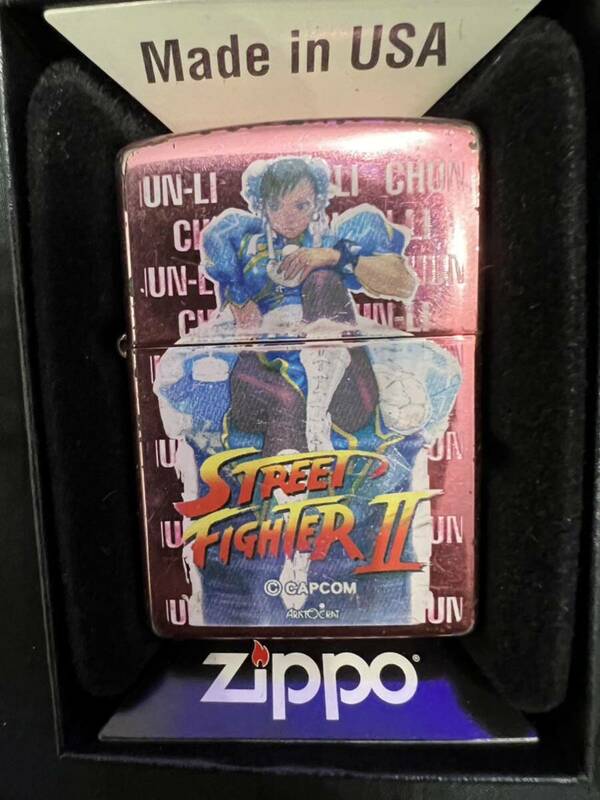 ストリートファイター　春麗　zippo ライター　ピンク　カプコン　CAPCOM STREET FIGHTER 2 ゲーム　喫煙具 