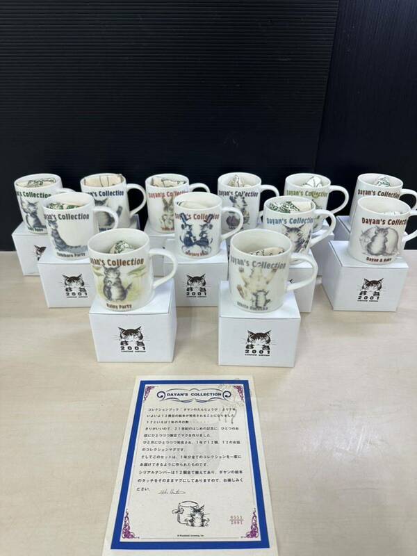 Dayan's collection わちふぃーるど ダヤン 2001 limited edition マグカップ BOX SET 12セット 箱付き