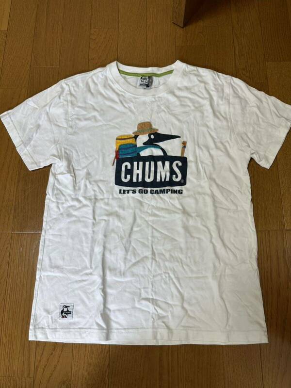 CHUMS チャムス ロゴ 白 Tシャツ 半袖Tシャツ Mサイズ メンズ 