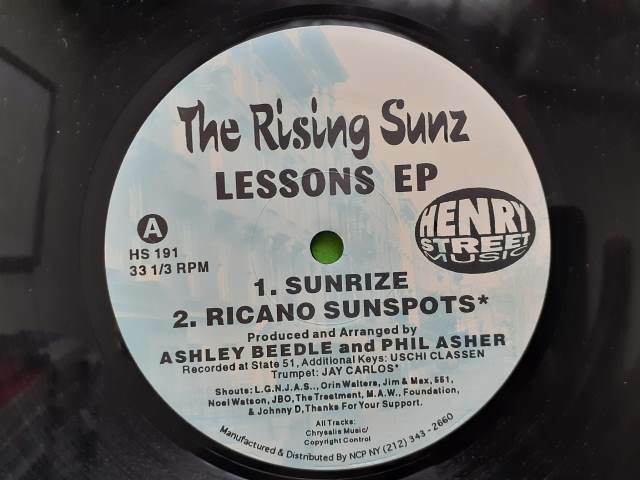 The Rising Sunz - Lessons EP ★12” h*si 2枚目以降送料無料（同梱の場合のみ）