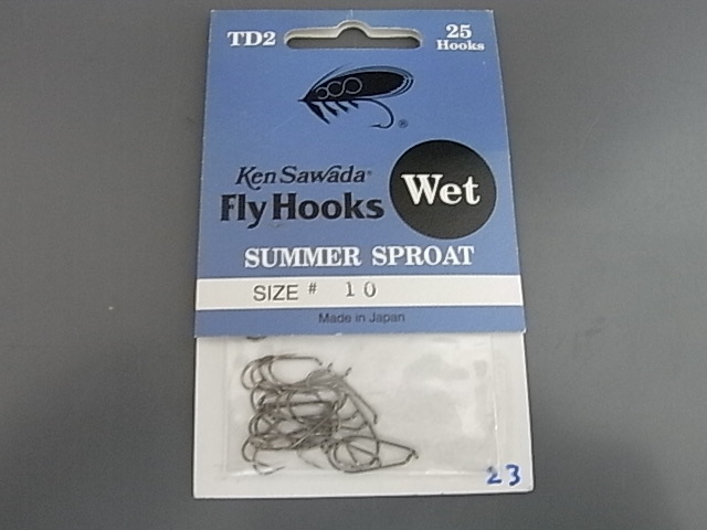 Ken Sswada Fly hooks Wet SUMMER SPROAT TD2 #10　使いかけ品