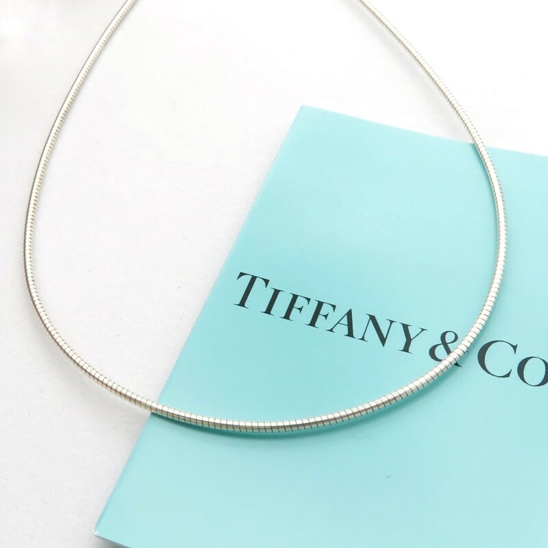 【送料無料】 美品 Tiffany&Co. ティファニー ワイヤー チェーン シルバー ネックレス 40cm SV925 RP25