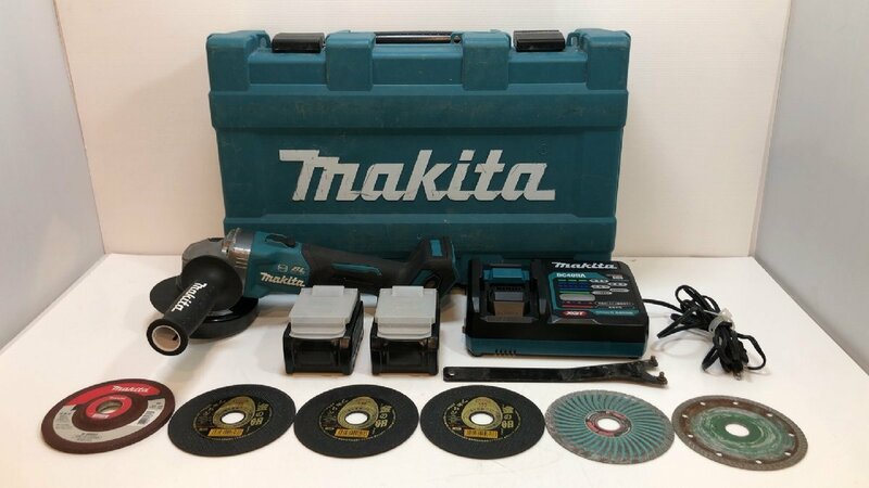 makita 40v max 125mm 充電式ディスクグラインダ GA002GRDX フルセット(バッテリー2個、充電器、ケース、替刃) ◎領収書発行OK マキタ