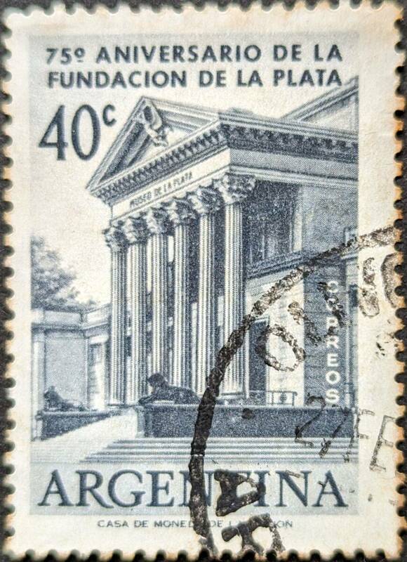 【外国切手】 アルゼンチン 1958年01月11日 発行 ラプラタ創立75周年 消印付き