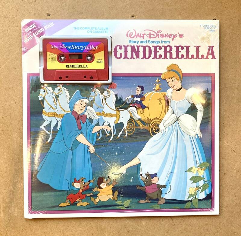 ■シールド未開封品■"Walt Disney Storyteller"シリーズ/カセット付Story Book「Cinderella/Walt Disney's Story & Songs From」