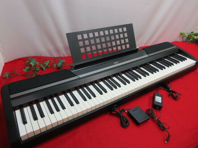 【RS192/20】KORG/コルグ　電子ピアノ　SP-170BK　ペダル・譜面台付き　動作品♪