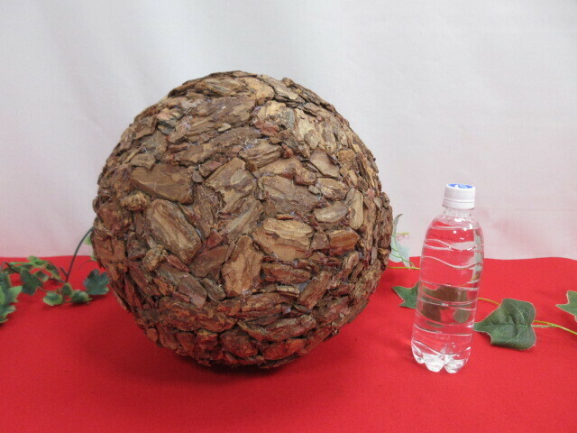 【OH3720/10】　木製　球型　インテリア　オブジェ　飾り　置物　Φ30ｃｍ