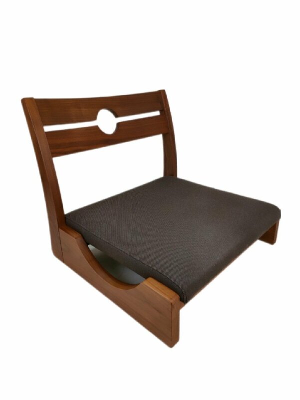 ５　美品　平田椅子製作所 HIRATA 布張り　座椅子 シンプルモダン ウォールナット材　家財便Aランク