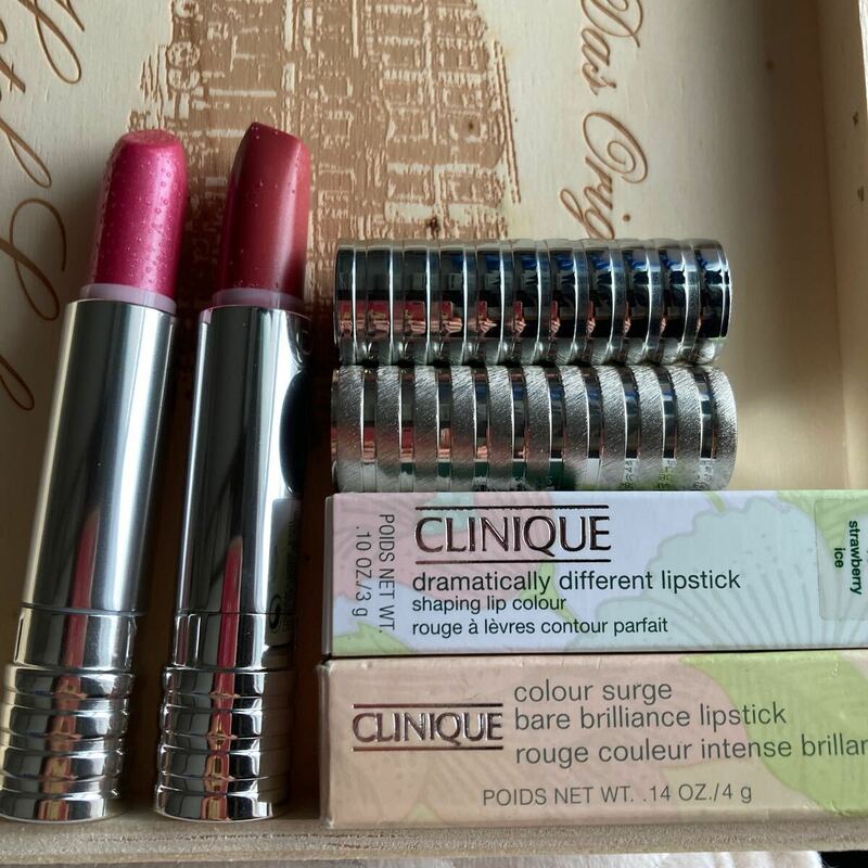 CLINIQUE クリニーク リップ　セット　＃17　ストロベリーアイス　＃124　クールフューシャ　未使用　訳あり