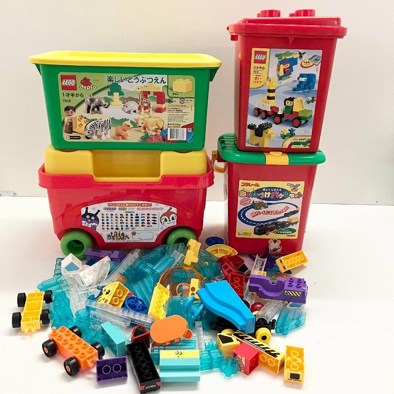 ◆【ジャンク】 LEGO レゴ ブロック まとめ 約11kg 赤いバケツ アンパンマン プラレール クリアパーツ 知育玩具 現状品 (GB)M/G60501/3/11