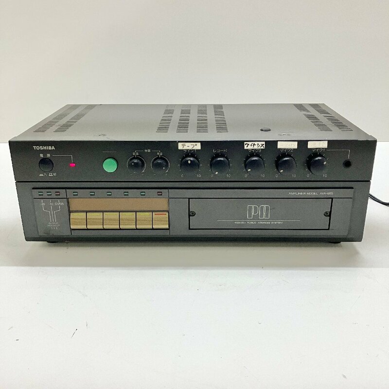 ◆【ジャンク品】TOSHIBA 東芝 AVA-605 卓上型 アンプ PUBLIC ADDRESS SYSTEM オーディオ機器 現状品 (E2)N/G60524/9/6.4