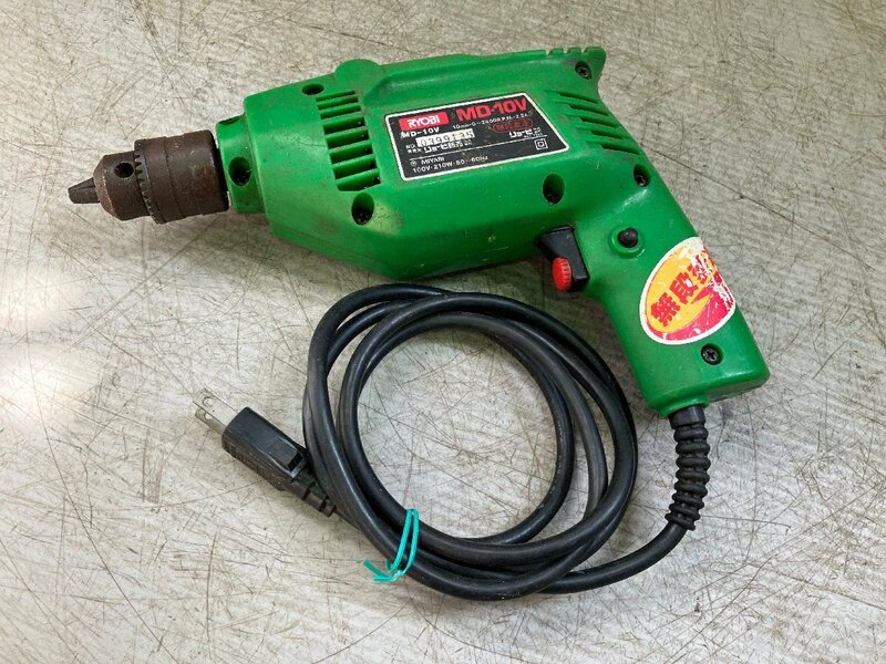 ◇◇ 佐川発送 直接引取可 店舗併売【中古品 通電OK】RYOBI(リョービ) 10mm電気ドリル MD-10V 現状渡し (B3)Ｈ/m60301/8/1