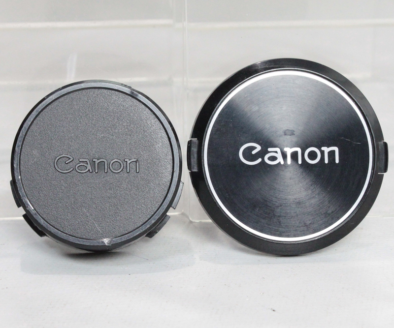 052141 【良品 キヤノン】 Canon FD レンズリアキャップ＆FD C-55レンズキャップ