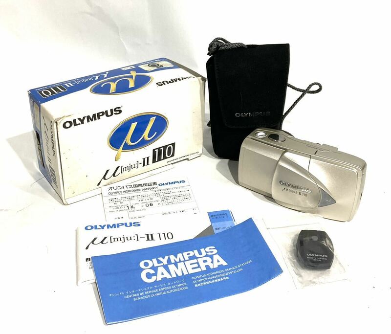 bk-838 オリンパス OLYMPUS μ-II 110 ZOOM 38-110mm コンパクトフィルムカメラ 通電確認済み(O180-1)