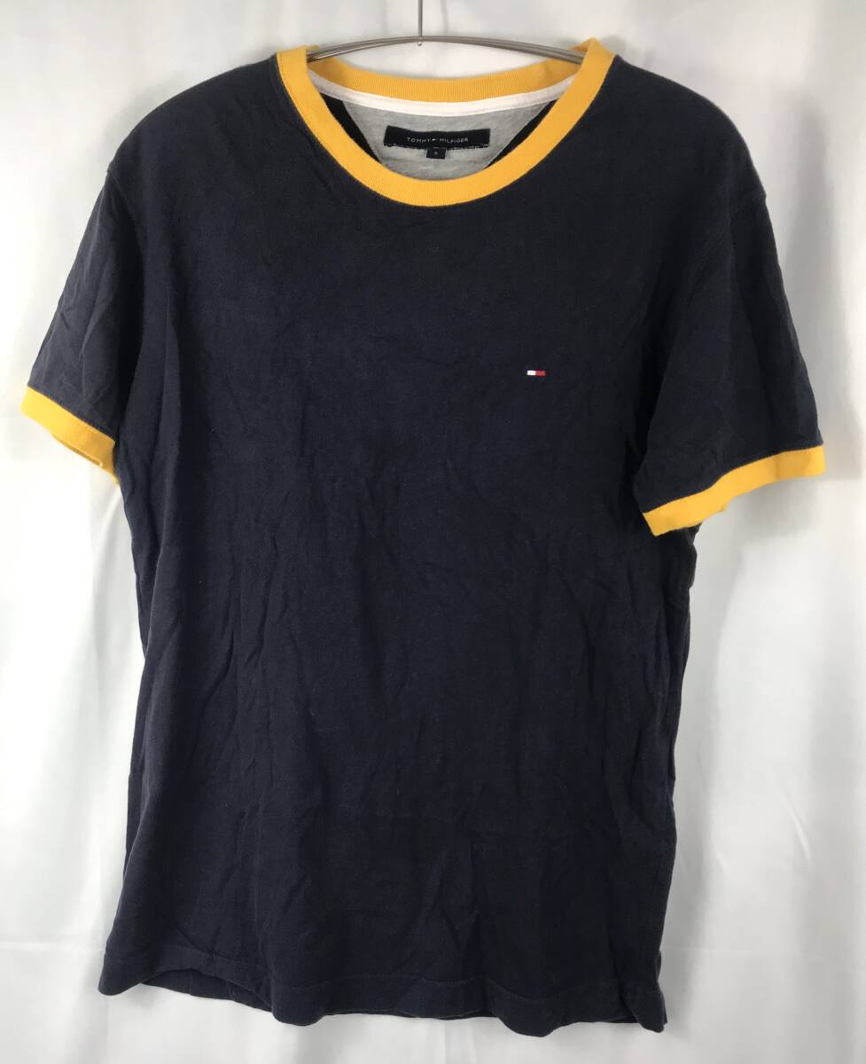 TOMMY HILFIGER 半袖シャツ　ネイビー　メンズ　サイズS JUB-288
