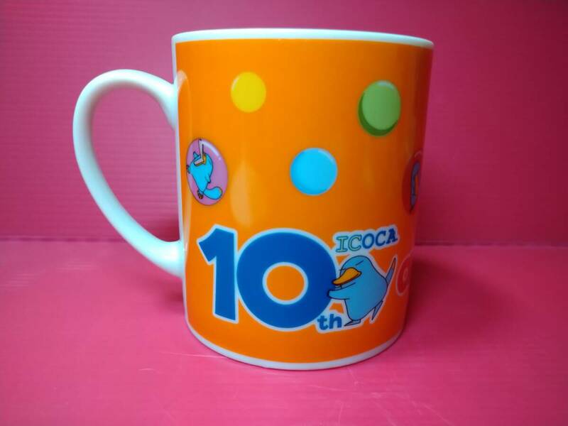 JR西日本　ICOCA イコカ 10周年 カモノハシのイコちゃん マグカップ たち吉　未使用　非売品