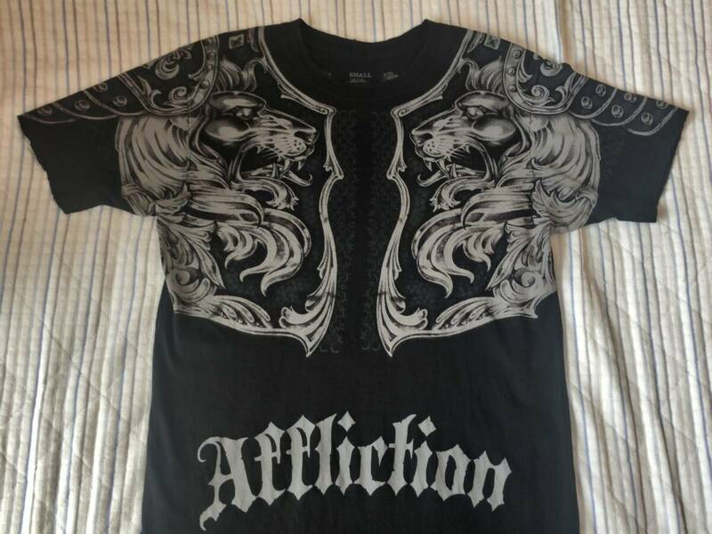 Affliction アフリクション USA製 Tシャツ Sサイズ ブラック／格闘 バイク ミュージシャン アーティスト