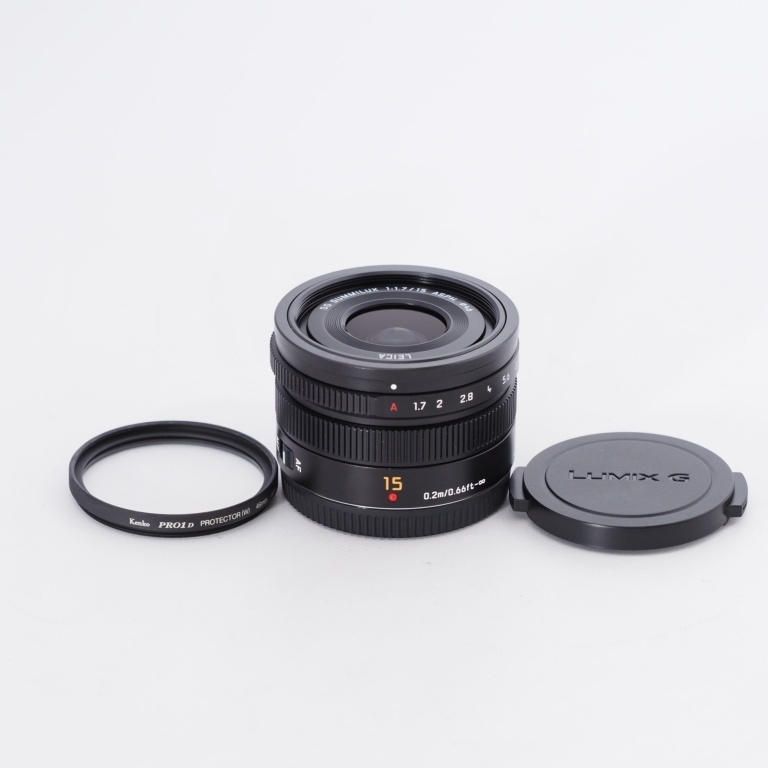 Panasonic パナソニック 単焦点 広角レンズ マイクロフォーサーズ用 ライカ DG SUMMILUX 15mm/F1.7 ASPH. ブラック H-X015-K #9883