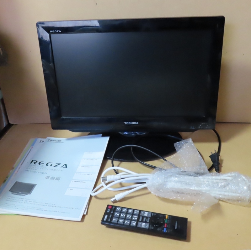 ■ジャンク／TOSHIBA 東芝 REGZA 19型 液晶テレビ 19A1■地上デジタル BS 110度CSデジタル■リモコン、B-CASカードの付属品あり