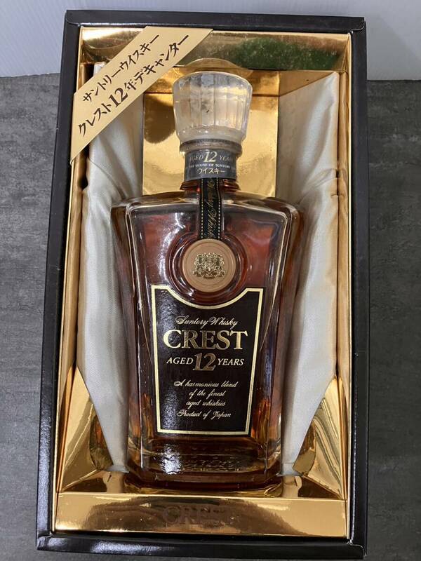 ＳUNTORY WHISKY CREST AGED 12 YEARS/サントリー ウイスキー クレスト 12年 700ml 43% 未開栓 液面低下等の可能性有 現状お渡し