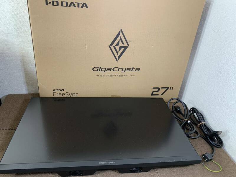 【中古品】IODATA ゲーミングモニター 27インチ GigaCrysta 4K ADSパネル EX-LDGCU271DB 通電動作確認済み