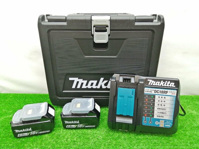 未使用品 makita マキタ 14.4V-18V 充電器 DC18RF / 18V 6.0Ahバッテリ×2個 BL1860B 計3点セット ①
