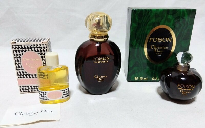 香水 Christian Dior 3点セット【POISON ESPRIT DE PARFUM 15ml 残量約9割/POISON EDT 50ml 残量約7割/ Diorissimo EDT 10ml 満量】01968